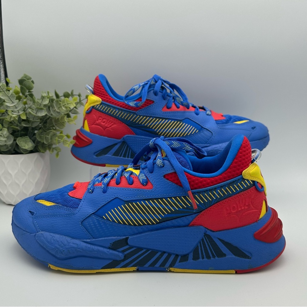 Puma Men’s Justice League X RsZ Superman Blue Synthetic Sneakers Shoes Size 10 - Picture 2 of 13